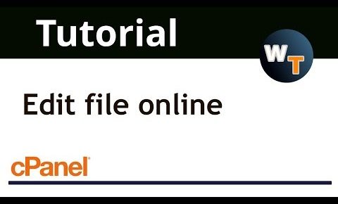 cPanel Tutorials: How to edit files in cPanel editor