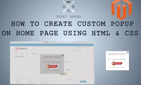 How to create custom popup on homepage in Magento