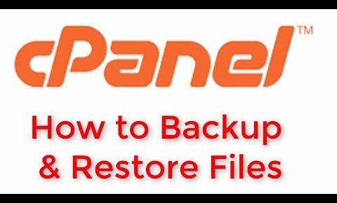 CPanel Tutorial – How to Backup and Restore Your Website Files