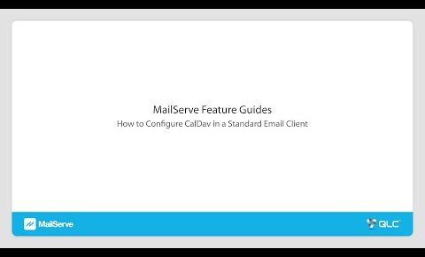 MS How To Configure CalDav In Email Client