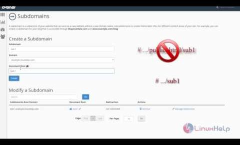 How to create a sub-domain in WHM/cPanel server
