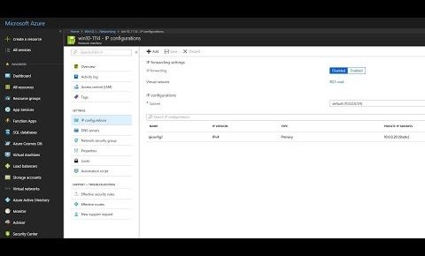 Assign a Static IP Address to a Microsoft Azure Virtual Machine