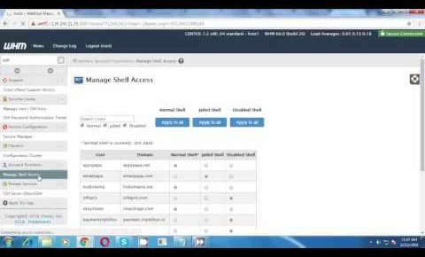 How to enable the shell access(SSH) in WHM panel