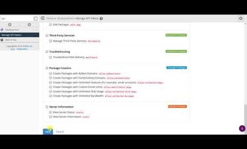 How to create API Tokens – WHM/Cpanel Tutorials