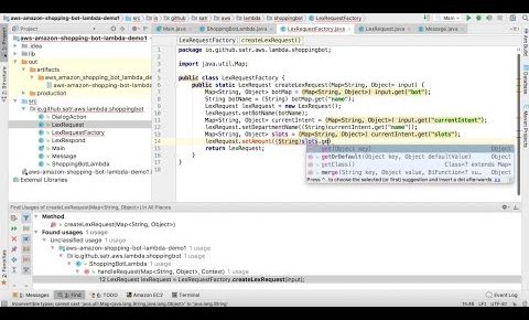 Tutorial: AWS Lambda function for Amazon Lex; Implemented on Java.