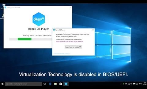 How to enable Virtualization Technology for Remix OS Player