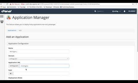 cPanel Tutorials: The Application Manager Interface