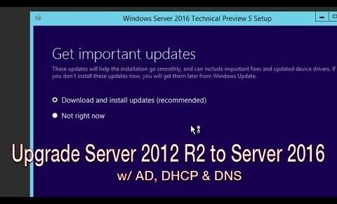 Upgrade Windows Server 2012 R2 to Windows Server 2016!