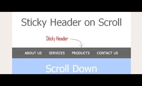 How to make Header/Menu Sticky in Joomla?