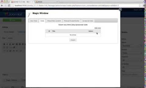 Adding PHP or Javascript code in Joomla! 2.5, 3.1