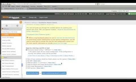Configure a Server Using EasyApache & WHM cPanel
