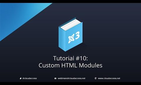 Getting Started with Joomla 3 & CloudBase 3: Custom HTML Modules – Tutorial #10