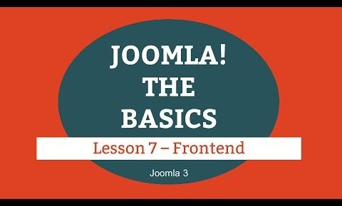 Joomla 3 Tutorial – Lesson 07 – Frontend