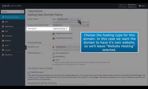 How to add a domain to your account in Plesk