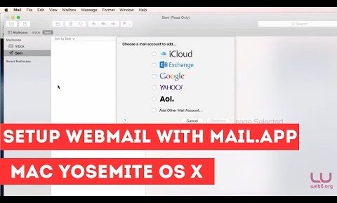 Custom Email with Domain or Webmail in Mac Yosemite Mail Setup