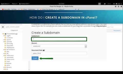 cPanel Tutorial 1 – How To Create and Manage a Subdomain in cPanel ?