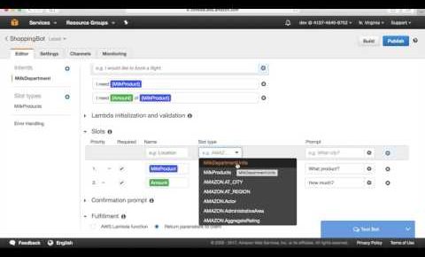 Introduction tutorial to Amazon Lex and AWS Lambda.
