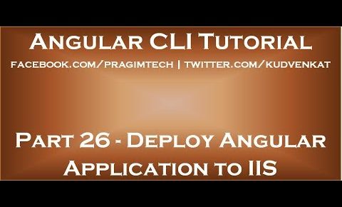 Deploy angular app to IIS