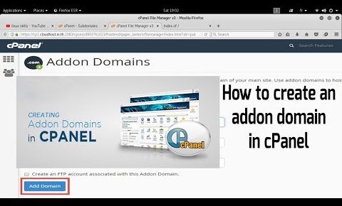 cPanel Tutorial 2 – How To Create An Addon Domain Name In cPanel ?