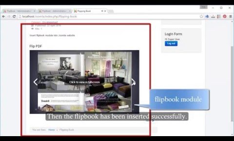 FlipBook Tutorial: Insert FlipBook Module into Joomla Website