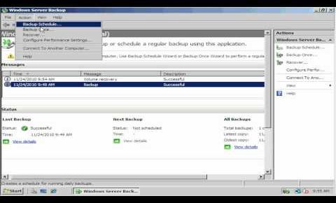 Windows Server 2008 Backup and Restore