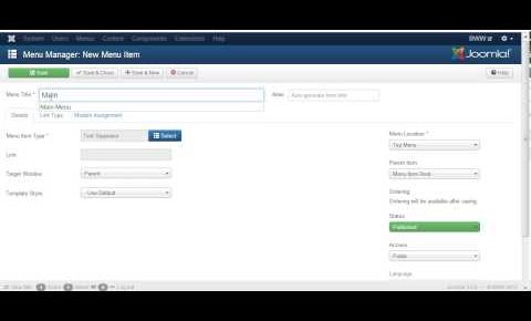 How to create dropdown menus in Joomla 3.7