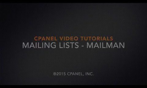 cPanel Tutorials – Mailing Lists Mailman